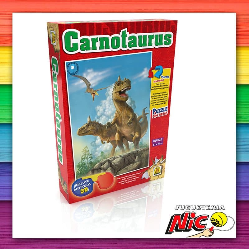 Puzzle 204 Pzas Dino Carnotaurus 3d-