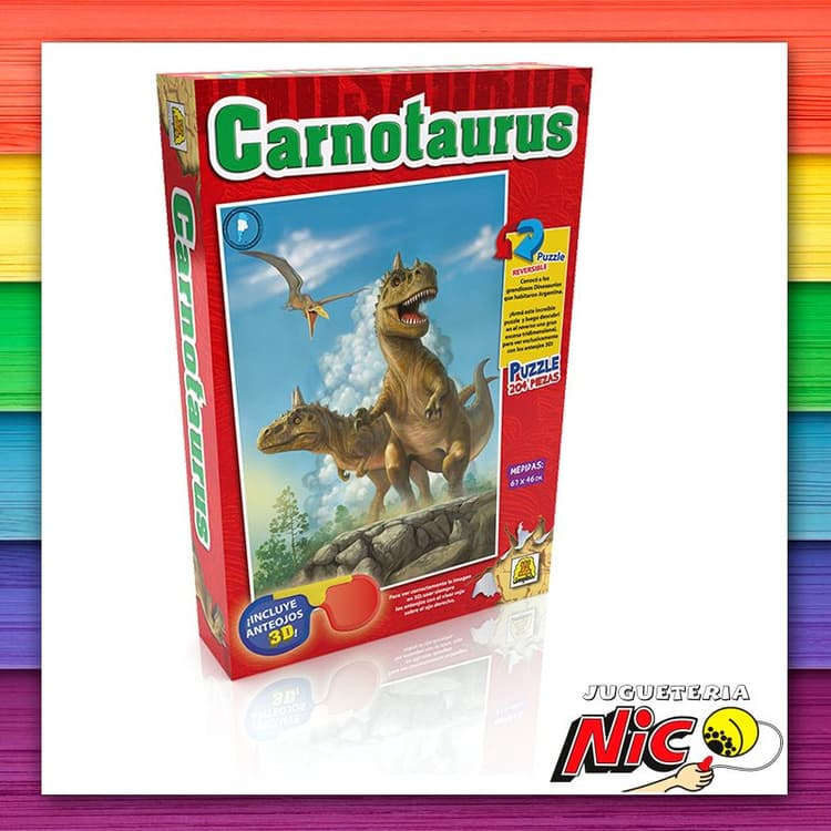 Puzzle 204 Pzas Dino Carnotaurus 3d-
